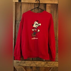Mickey Mouse holiday sweatshirt - Disney Parks - Red - XL